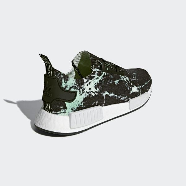 Nmd_r1 Primeknit Shoes Core Black / Cloud White / Aero Green Adidas