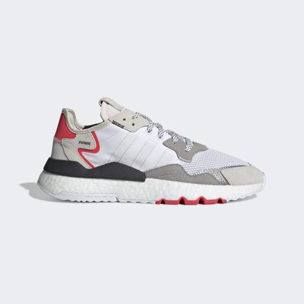 Nite Jogger Shoes Cloud White / Crystal White / Shock Red Adidas