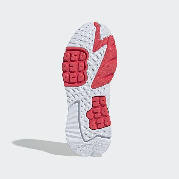 Nite Jogger Shoes Cloud White / Crystal White / Shock Red Adidas