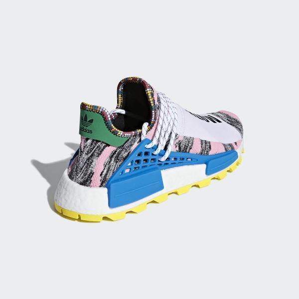 Pharrell Williams Solarhu Nmd Shoes Light Pink / Core Black / Bright Blue Adidas
