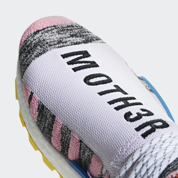 Pharrell Williams Solarhu Nmd Shoes Light Pink / Core Black / Bright Blue Adidas