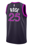 Minnesota Timberwolves City Edition Derrick Rose Swingman Jersey  Black