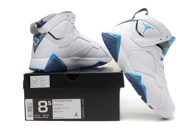 Nike Air Jordan 7 Retro White Blue Shoes Basketball Men