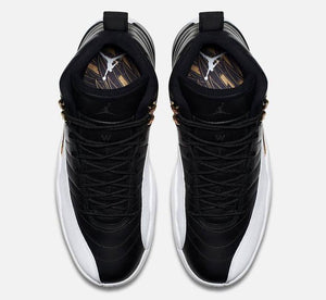 Nike Air Jordan 12 Retro 'Wings' Black White Gold Shoes Basketball Men Sale