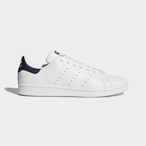 Stan Smith Shoes Core White / Core White / Dark Blue Adidas