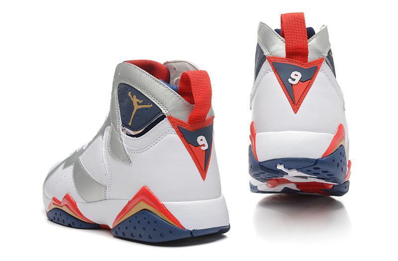 Nike Air Jordan 7 Retro White Navy Red Shoes Basketball Men