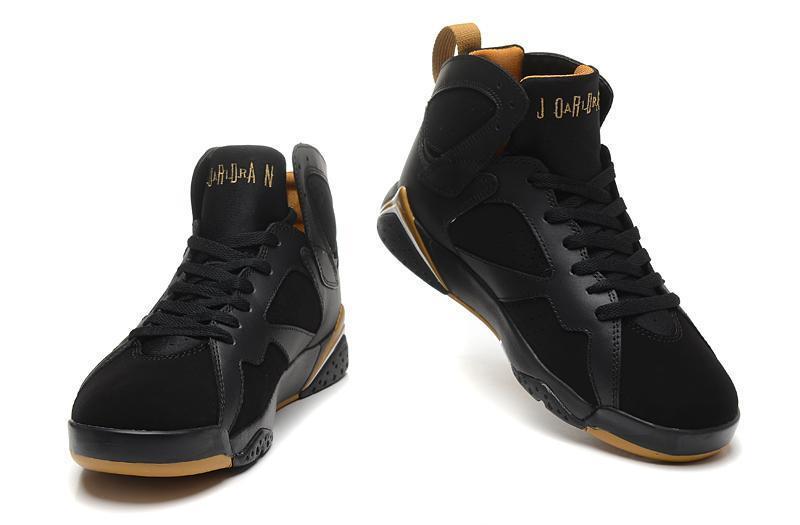 Nike Air Jordan 7 Black Gold Shoes Basketball Men