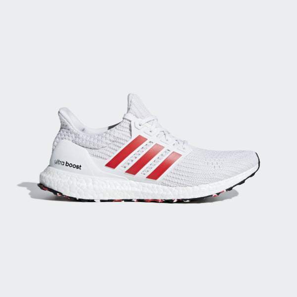 Ultraboost Shoes Cloud White / Active Red / Chalk White Adidas