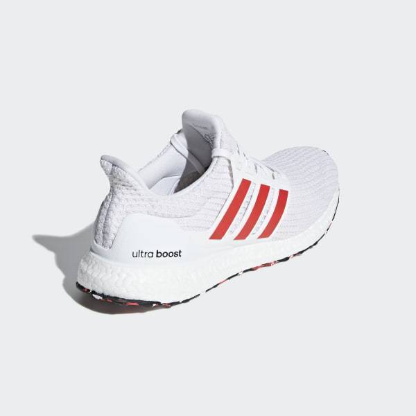Ultraboost Shoes Cloud White / Active Red / Chalk White Adidas
