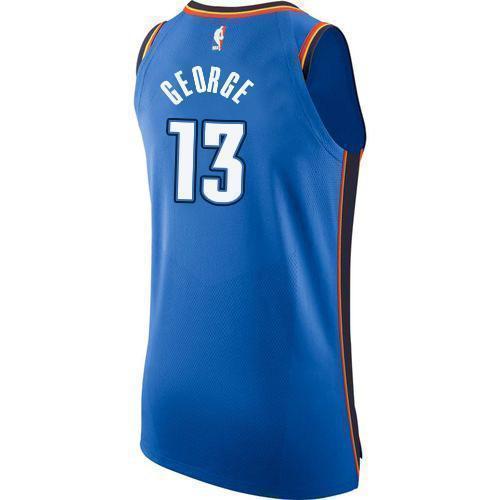 Oklahoma City Thunder Paul George Authentic Jersey  Blue