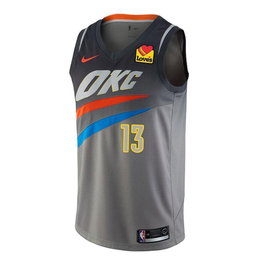 Oklahoma City Thunder Nike Youth George City Edition Swingman Jersey  Black
