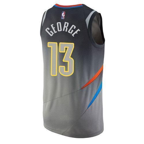 Oklahoma City Thunder Nike Youth George City Edition Swingman Jersey  Black