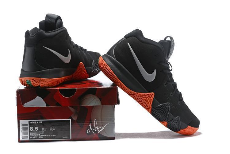 Nike Kyrie 4 Black Orange Men Basketball Shoes Sale Size US 7,8,8.5,9.5,10,11,12