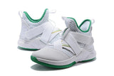 Nike Lebron Soldier XII 12 SFG EP Grey White Green Men Shoes Sale Size US7,8,8.5,9,10,11,12