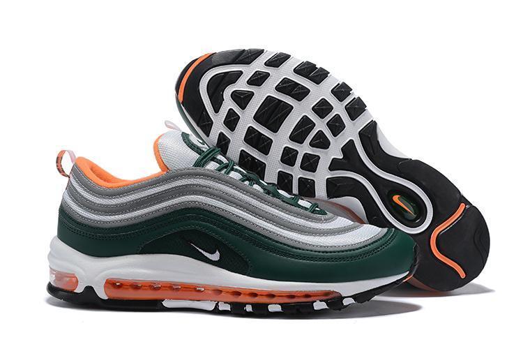 Nike Air Max 97 Green Grey Orange Shoes Sale Men Size US 7, 8, 8.5, 9, 10, 11