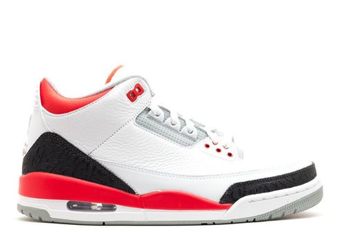 Nike Air Jordan 3 Retro 2013 Release White Silver Black Red Men Shoes Sale