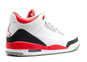 Nike Air Jordan 3 Retro 2013 Release White Silver Black Red Men Shoes Sale