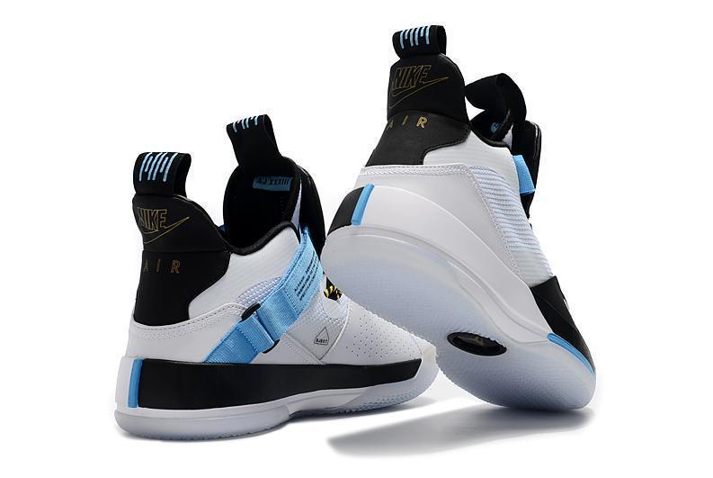 Nike Air Jordan 33 White Black Blue Men Shoes Sale Size US 7,8,8.5,9.5,10,11,12