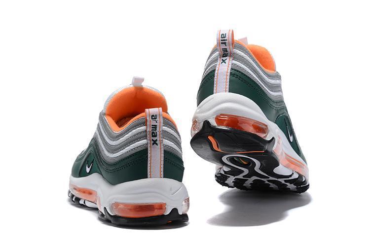 Nike Air Max 97 Green Grey Orange Shoes Sale Men Size US 7, 8, 8.5, 9, 10, 11