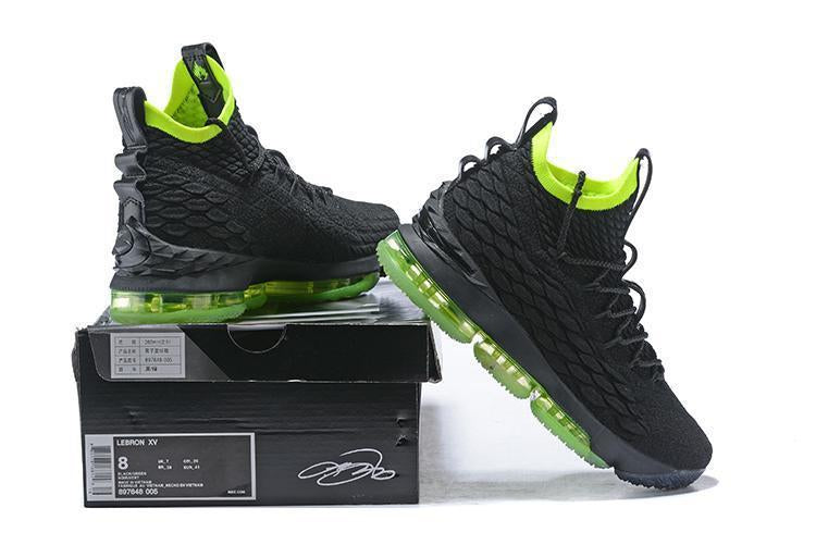 Nike Lebron XV 15 Black Green Men Shoes Sale Size US7,8,8.5,9,10,11,12