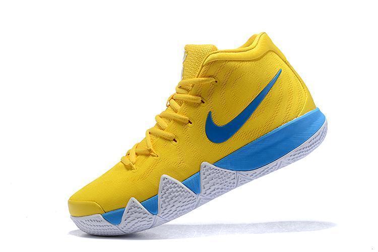 Nike Kyrie 4 Yellow Blue Men Basketball Shoes Sale Size US 7,8,8.5,9.5,10,11,12