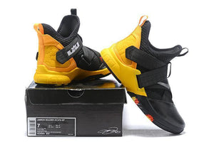 Nike Lebron Soldier XII 12 SFG EP Black Yellow Men Shoes Sale Size US7,8,8.5,9,10,11,12