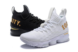 Nike Lebron XV 15 Equality Black White Men Shoes Sale Size US7,8,8.5,9,10,11,12