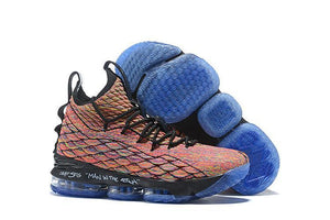 Nike Lebron XV 15 Black Rainbow Blue Men Shoes Sale Size US7,8,8.5,9,10,11,12