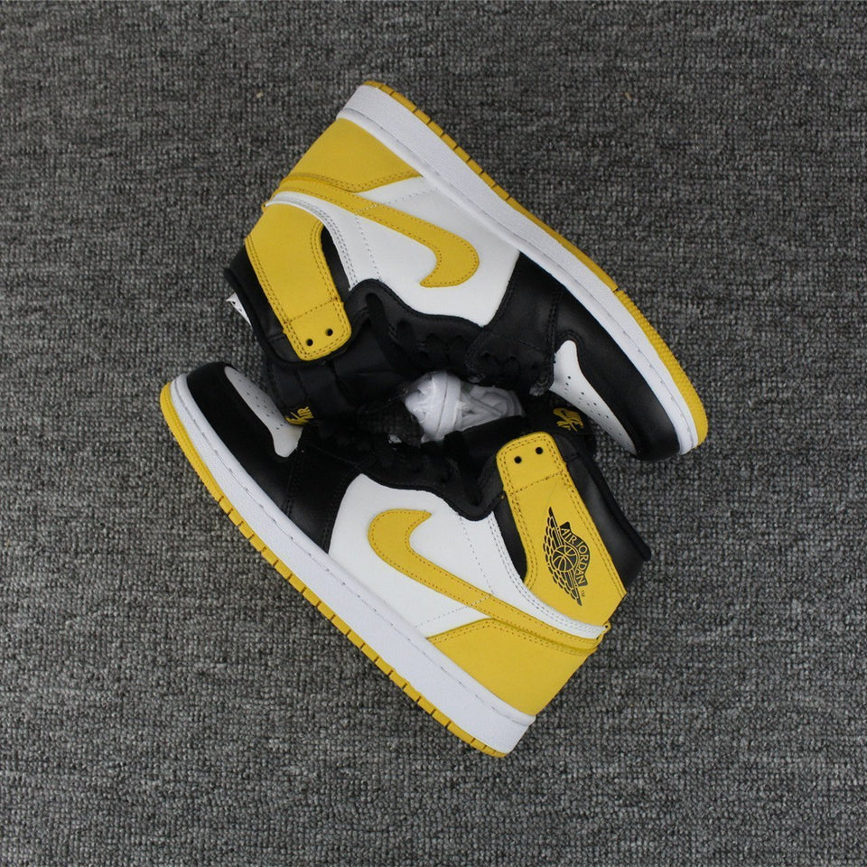 Nike Air Jordan 1 High Retro OF 6 Ring White Black Yellow Shoes Basketball Men