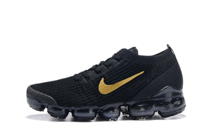 Nike Air Vapormax Flyknit 3 Black Gold White Shoes Sneakers Men Sale Size US 7, 8, 8.5, 9, 10, 11