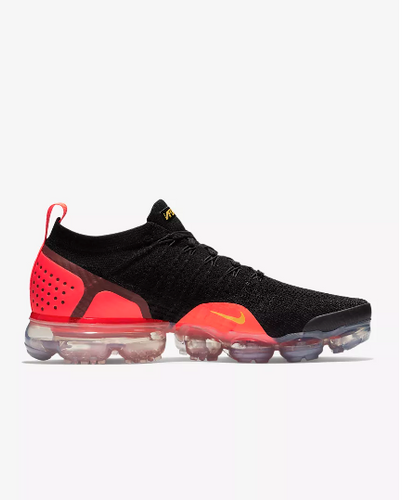 Nike Air Vapormax Flyknit 2 "Laser Orange" Black Shoes Sneakers Men Sale Size US 7, 8, 8.5, 9, 10, 11