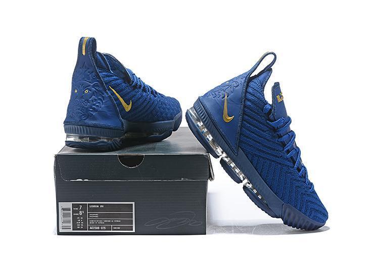 Nike Lebron XV 16 EP Dark Blue Gold Men Shoes Sale Size US7,8,8.5,9,10,11,12