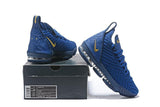 Nike Lebron XV 16 EP Dark Blue Gold Men Shoes Sale Size US7,8,8.5,9,10,11,12