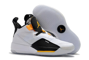 Nike Air Jordan 33 White Black Yellow Men Shoes Sale Size US 7,8,8.5,9.5,10,11,12