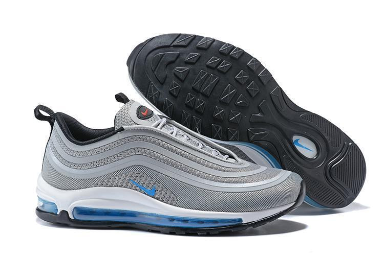 Nike Air Max 97 Ultra 17 Silve Grey Blue White Men Shoes Sale Size US 7, 8, 8.5, 9, 10, 11