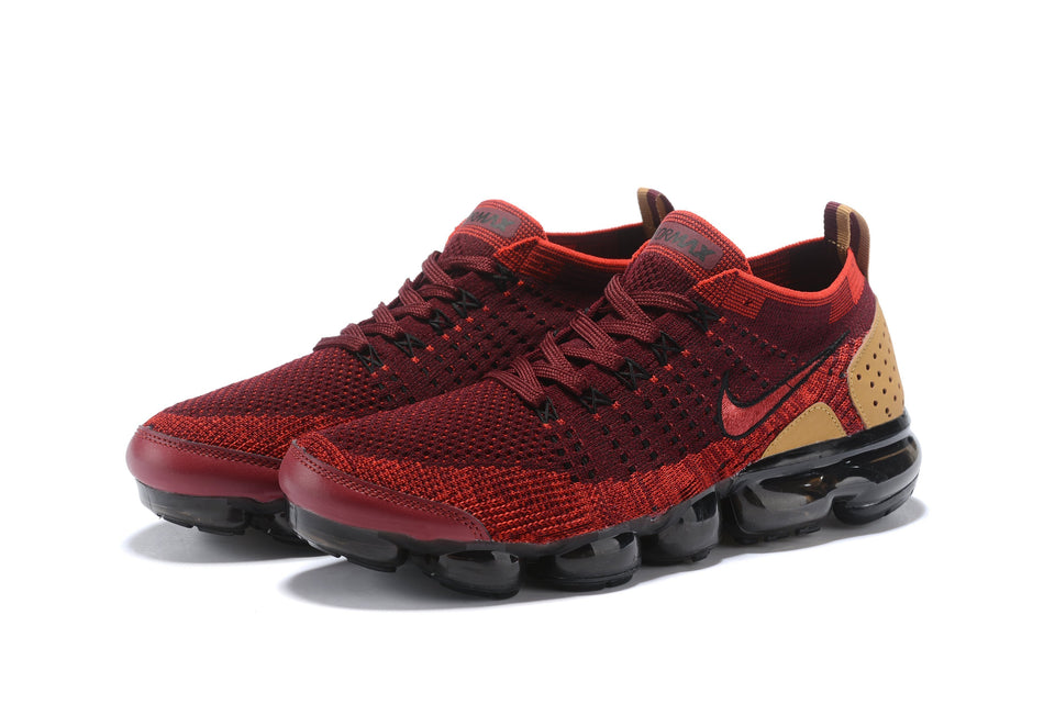 Nike Air Vapormax Flyknit 2 Red Brown Shoes Sneakers Men Sale Size US 7, 8, 8.5, 9, 10, 11