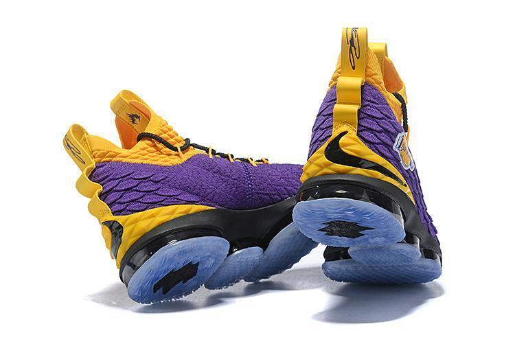 Nike Lebron XV 15 Purple Yellow Black Men Shoes Sale Size US7,8,8.5,9,10,11,12