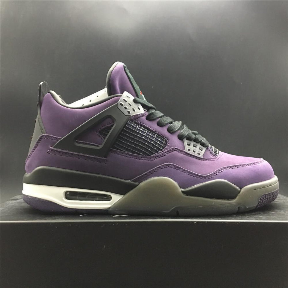 Nike Air Jordan 4 Retro Travis Scott Purple Dynasty Var Red Black Men Shoes Sale