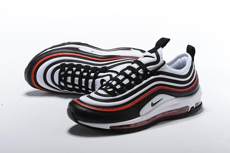 Nike Air Max 97 White Black Red Shoes Sale Men Size US 7, 8, 8.5, 9, 10, 11