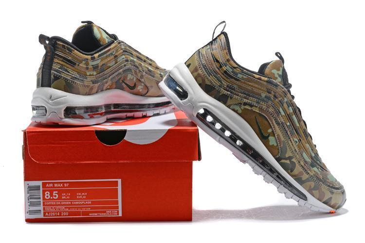 Nike Air Max 97 Camouplage Coffe Green Shoes Sale Size US 7, 8, 8.5, 9, 10, 11