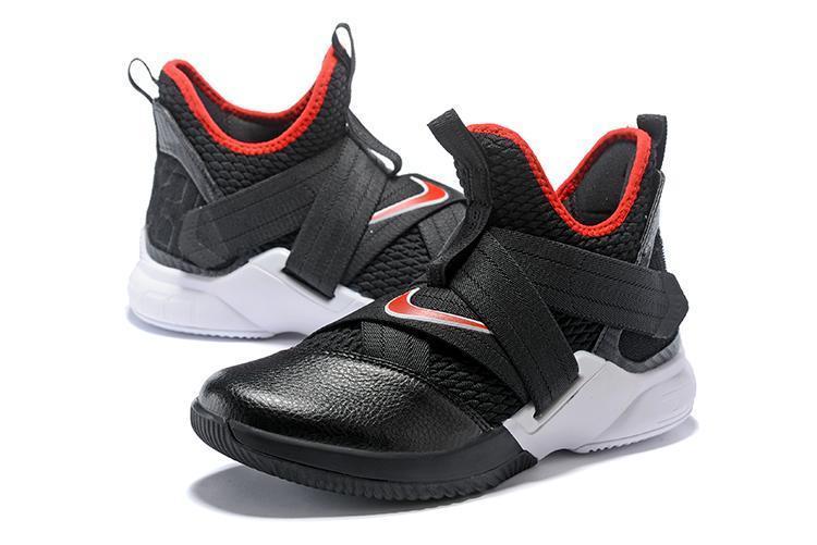 Nike Lebron Soldier XII 12 SFG EP Black White Red Men Shoes Sale Size US7,8,8.5,9,10,11,12