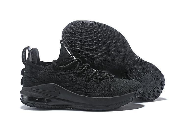 Nike Lebron XV 15 Low All Black Men Shoes Sale Size US7,8,8.5,9,10,11,12