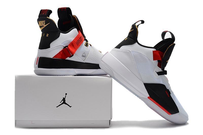 Nike Air Jordan 33 White Black Red Men Shoes Sale Size US 7,8,8.5,9.5,10,11,12