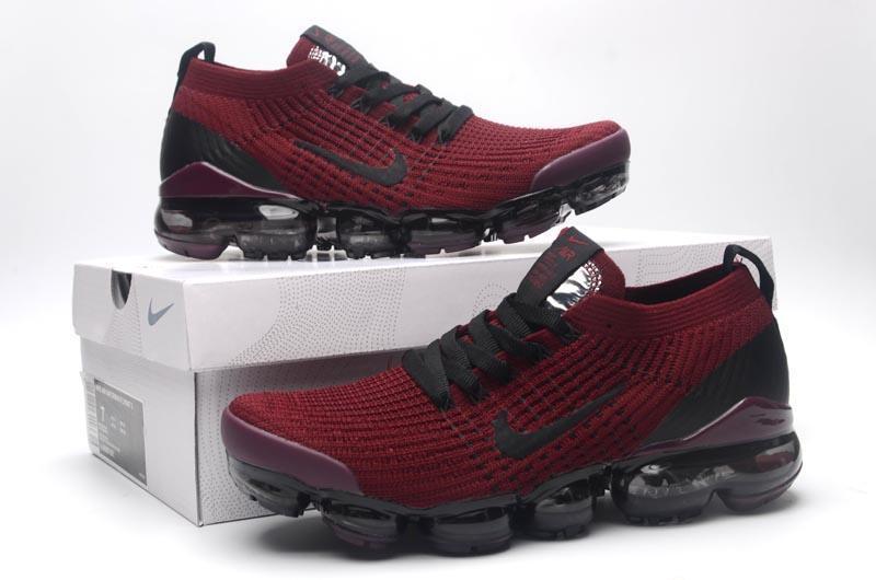 Nike Air Vapormax Flyknit 3 Bordeaux Black Shoes Sneakers Men Sale Size US 7, 8, 8.5, 9, 10, 11