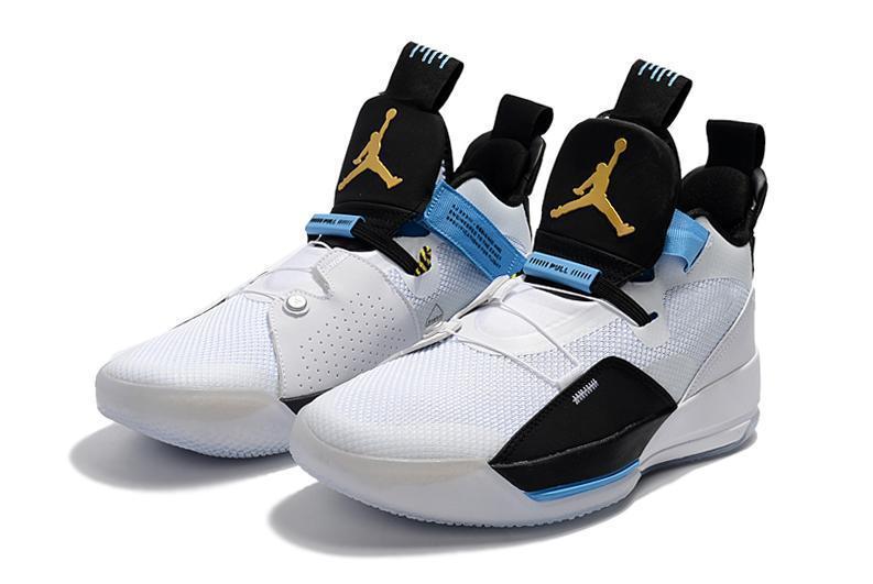 Nike Air Jordan 33 White Black Blue Men Shoes Sale Size US 7,8,8.5,9.5,10,11,12