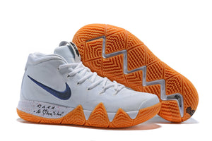 Nike Kyrie 4 White Raw Rubber Men Basketball Shoes Sale Size US 7,8,8.5,9.5,10,11,12