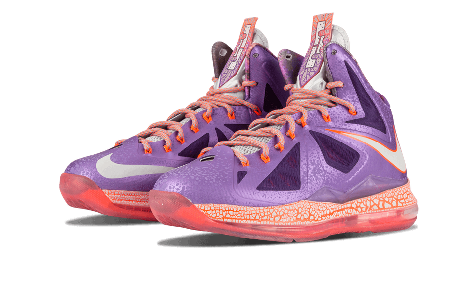 Nike Lebron 10 - As Lsr Purple/strt Gry-ttl Crmsn