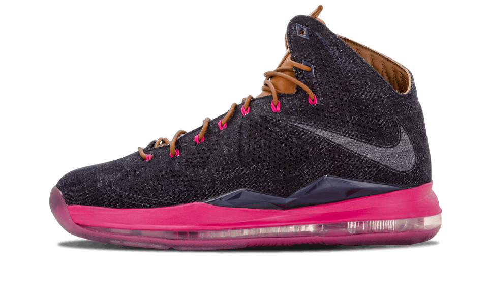 Nike Lebron 10 Ext Denim Qs Mid Navy/mid Nvy-hzlnt-frbrry