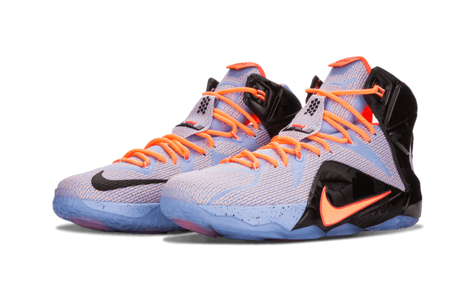Nike Lebron 12 Aluminum/sunset Glow-ht Lv-blk