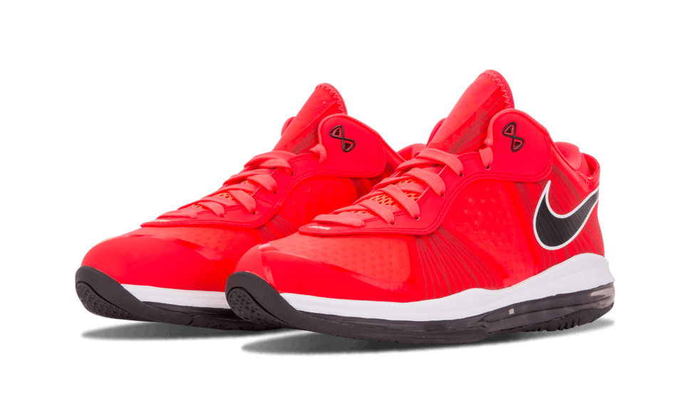 Nike Lebron 8 V/2 Low Solar Red/solar Red-blk-white